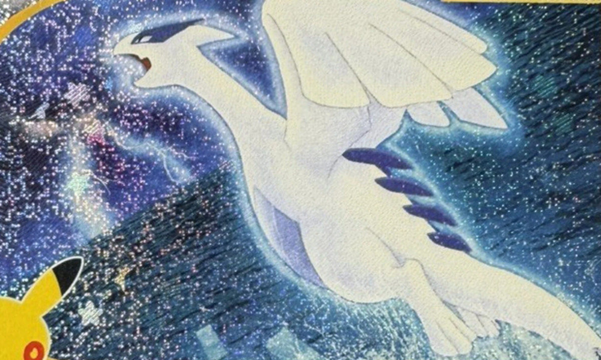 Official card art for Crystal Lugia, the top Classic Collection card in the Pokemon TCG 30th Celebration set