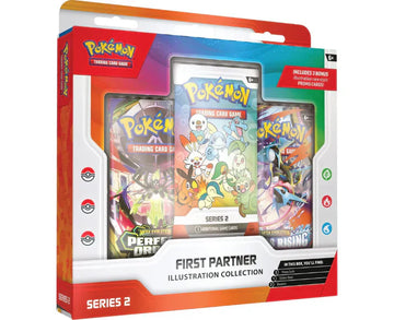 Pokémon TCG First Partner Illustration Collection Series 2 product box (Johto, Unova, Galar)
