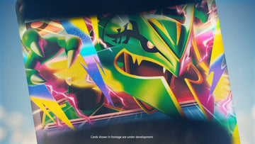 Mega Rayquaza ex card artwork from the Pokemon TCG Delta Reign set reveal