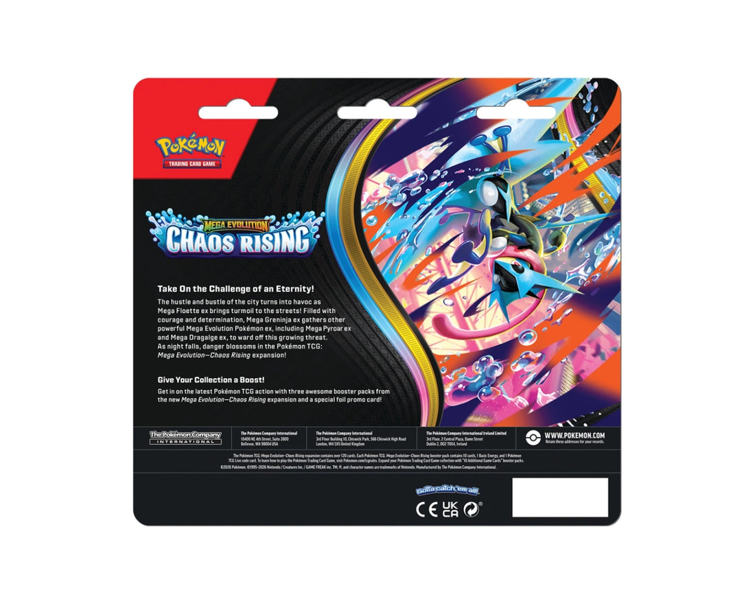 Pokemon ME04: Chaos Rising - 3-Pack Blister