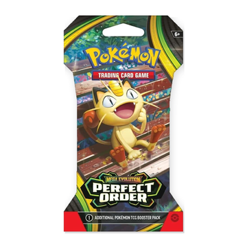 One Pokémon Perfect Order (ME03) sleeved booster pack with Meowth art